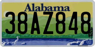 AL license plate 38AZ848
