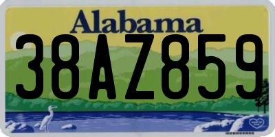 AL license plate 38AZ859