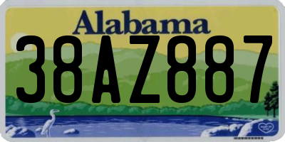 AL license plate 38AZ887