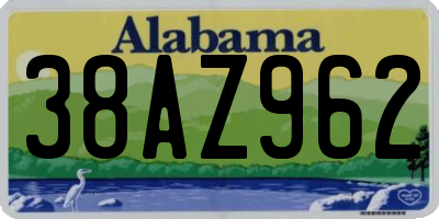 AL license plate 38AZ962
