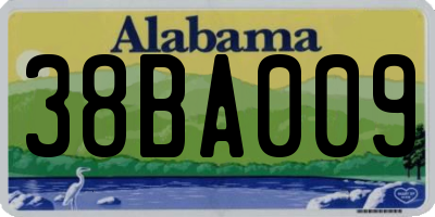 AL license plate 38BA009