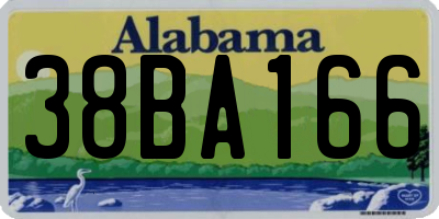 AL license plate 38BA166