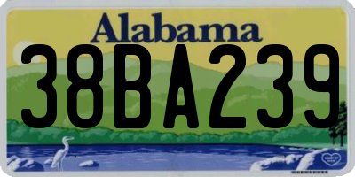 AL license plate 38BA239