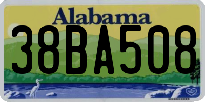 AL license plate 38BA508