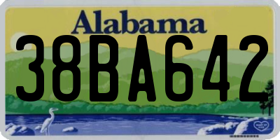 AL license plate 38BA642