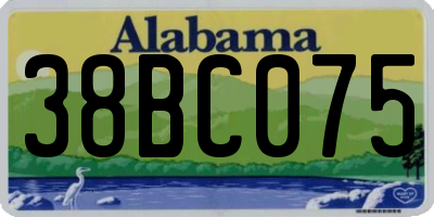 AL license plate 38BC075