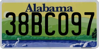AL license plate 38BC097