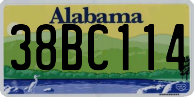 AL license plate 38BC114