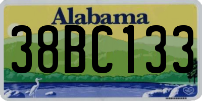 AL license plate 38BC133