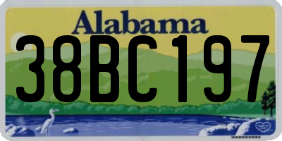 AL license plate 38BC197