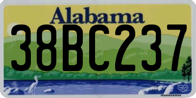 AL license plate 38BC237