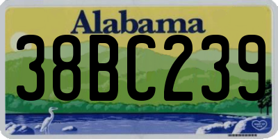 AL license plate 38BC239