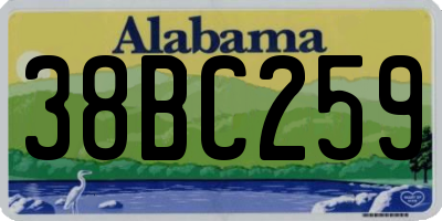 AL license plate 38BC259