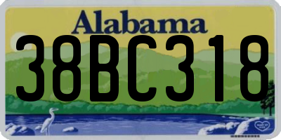 AL license plate 38BC318