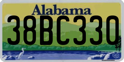 AL license plate 38BC330