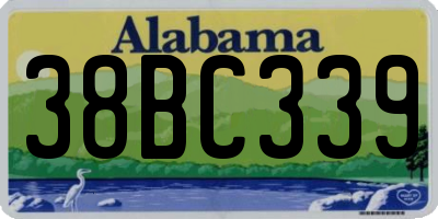 AL license plate 38BC339