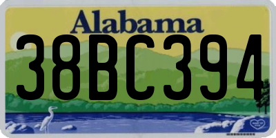 AL license plate 38BC394