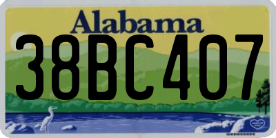 AL license plate 38BC407