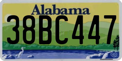AL license plate 38BC447