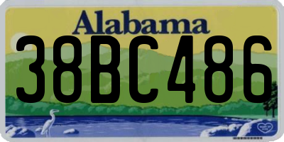 AL license plate 38BC486
