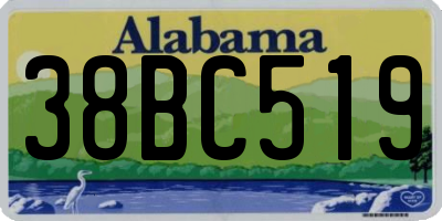 AL license plate 38BC519