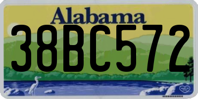 AL license plate 38BC572