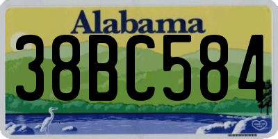 AL license plate 38BC584