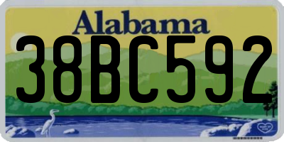 AL license plate 38BC592