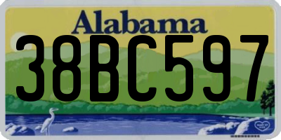 AL license plate 38BC597