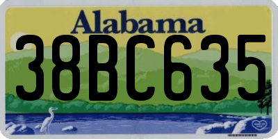 AL license plate 38BC635