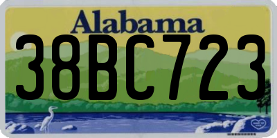 AL license plate 38BC723