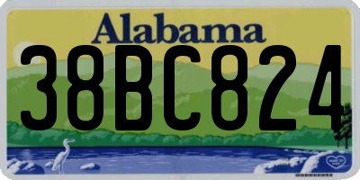 AL license plate 38BC824