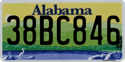 AL license plate 38BC846