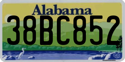 AL license plate 38BC852