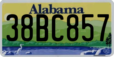 AL license plate 38BC857