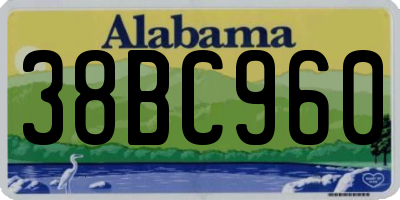 AL license plate 38BC960
