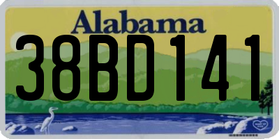 AL license plate 38BD141