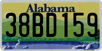 AL license plate 38BD159