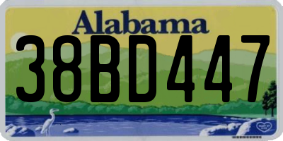 AL license plate 38BD447