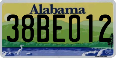 AL license plate 38BE012