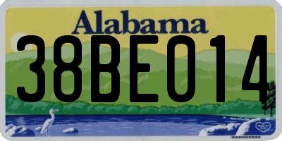 AL license plate 38BE014