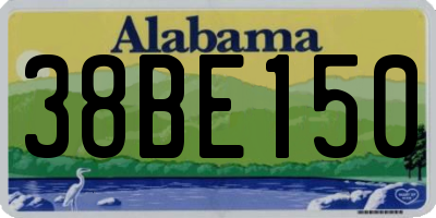 AL license plate 38BE150