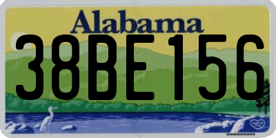 AL license plate 38BE156