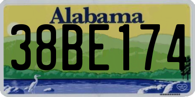 AL license plate 38BE174