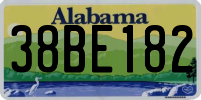 AL license plate 38BE182