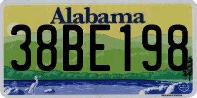 AL license plate 38BE198