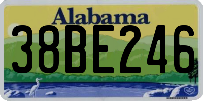 AL license plate 38BE246