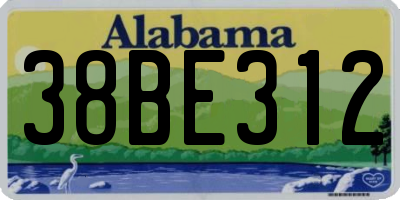 AL license plate 38BE312