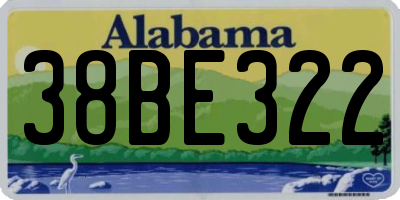 AL license plate 38BE322
