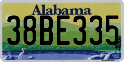 AL license plate 38BE335